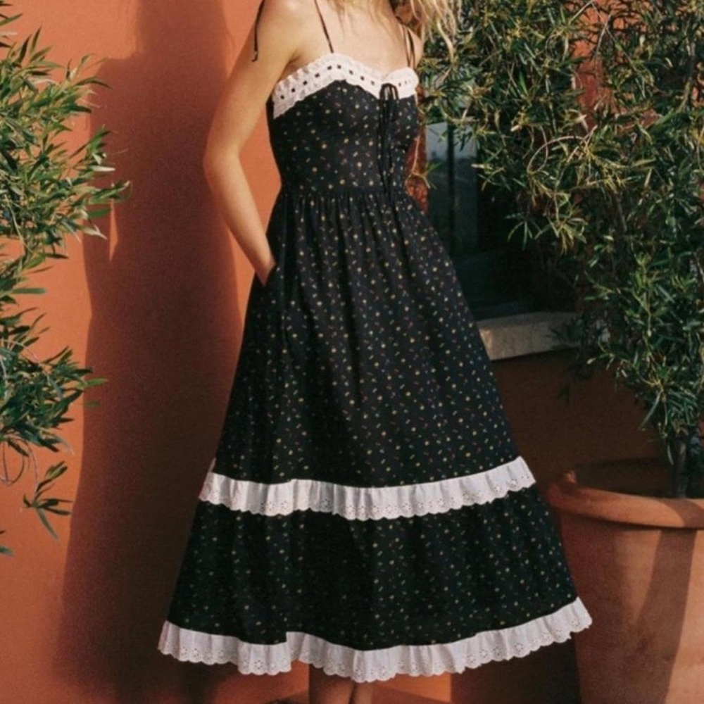 Christy Dawn Emma Dress black aster garden